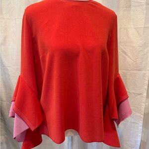 Chic Red and Pink Women's Blouse